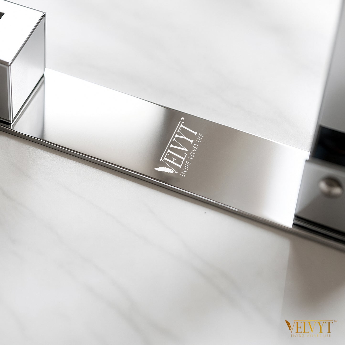 VELVYT Premium Stainless Steel Bathroom Towel Hanger for Wall | Dual Folding Towel Rack in Bathroom & Bathroom Hangers for Clothes| 24 Inch | Space Saving - Chrome Finish