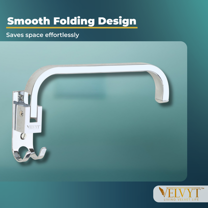 VELVYT Premium Stainless Steel Towel Holder in Bathroom | Napkin Holder for Wash Basin | Towel Hanger for Wash Basin | Rust Resistant Hand Towel Hanger | Chrome Finish Bathroom & Kitchen Accessory