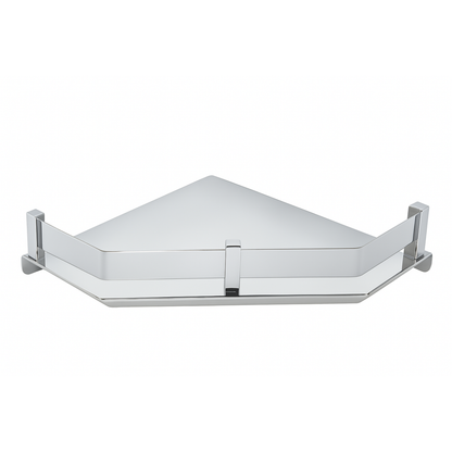 VELVYT Premium Stainless Steel Diamond Wall Shelf | Wall Mounted Shelves for Washroom | Organizer for Toiletries | Rust Resistant Corner Shelf | Chrome Finish Space Saving Stand