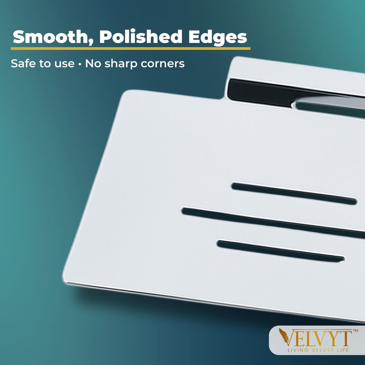 VELVYT Premium Stainless Steel Dual Soap Stand for Bathroom | Wall Mounted Soap Holder for Bathroom | Rust Resistant Double Soap Dish Holder | Modern Bathroom Fitting – Chrome Finish