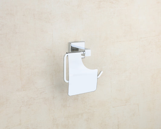 VELVYT Premium Stainless Steel Toilet Paper Stand for Bathroom | Rust Resistant Tissue Dispenser | Wall Mounted Toilet Paper Holder | Chrome Finish Bathroom Accessory