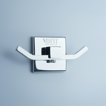 VELVYT Premium Stainless Steel Robe Hook | Door Hooks for Clothes | Cloth Hanger for Bathroom | Hooks for Bathroom Wall | Rust Resistant Bathroom Accessories – Chrome Finish