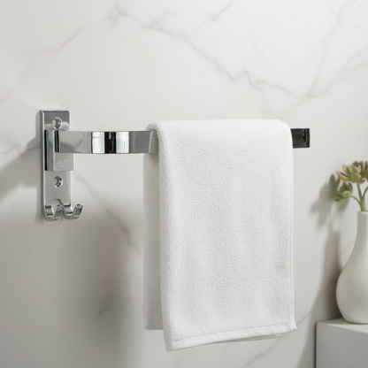 VELVYT Premium Stainless Steel Towel Holder in Bathroom | Napkin Holder for Wash Basin | Towel Hanger for Wash Basin | Rust Resistant Hand Towel Hanger | Chrome Finish Bathroom & Kitchen Accessory