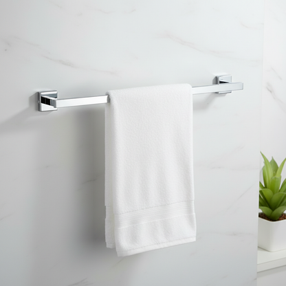 VELVYT Premium Stainless Steel Towel Holder in Bathroom | 24 Inch Towel Rod for Bathroom | Rust Resistant Cloth Hanger for Wall | Bathroom Towel Hanger for Wall | Bathroom Accessories – Chrome Finish
