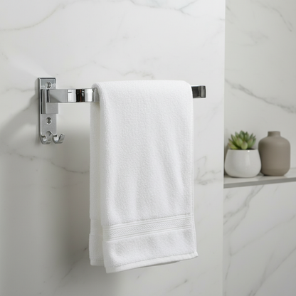 VELVYT Premium Stainless Steel Towel Holder in Bathroom | Napkin Holder for Wash Basin | Towel Hanger for Wash Basin | Rust Resistant Hand Towel Hanger | Chrome Finish Bathroom & Kitchen Accessory
